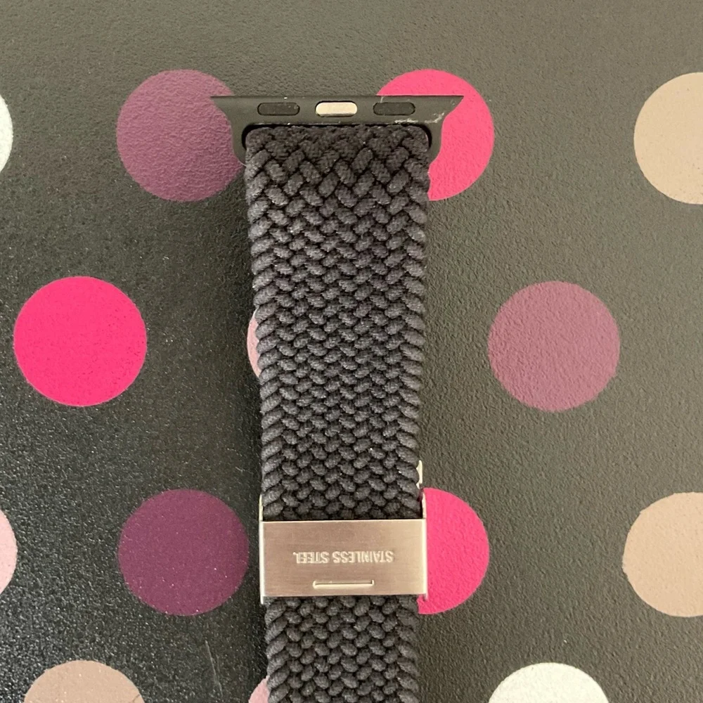 Apple Watch Black Braided Nylon Band